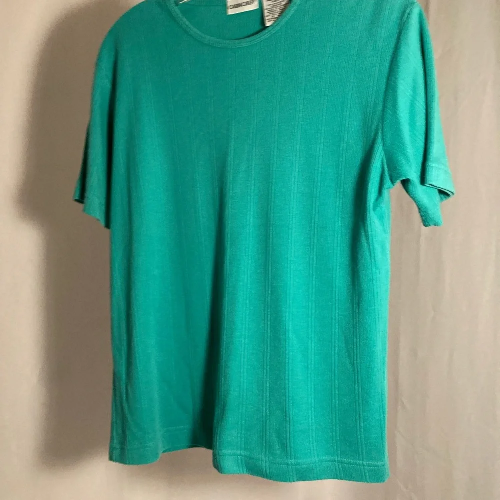 Cabin creek short sleeve small green blouse